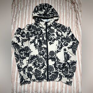 lululemon athletica Black and White Floral Scuba Hoodie